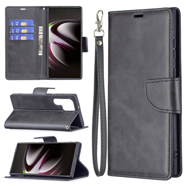 Retro Lambskin Texture Pure Color Horizontal Flip Leather Phone Case with Holder & Card Slots & Wallet & Lanyard, For Samsung Galaxy S22 Ultra 5G, For Samsung Galaxy S22 5G