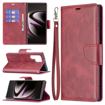 Retro Lambskin Texture Pure Color Horizontal Flip Leather Phone Case with Holder & Card Slots & Wallet & Lanyard, For Samsung Galaxy S22 Ultra 5G, For Samsung Galaxy S22 5G