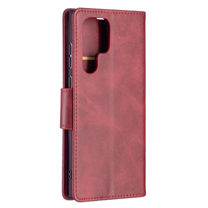 Retro Lambskin Texture Pure Color Horizontal Flip Leather Phone Case with Holder & Card Slots & Wallet & Lanyard, For Samsung Galaxy S22 Ultra 5G, For Samsung Galaxy S22 5G
