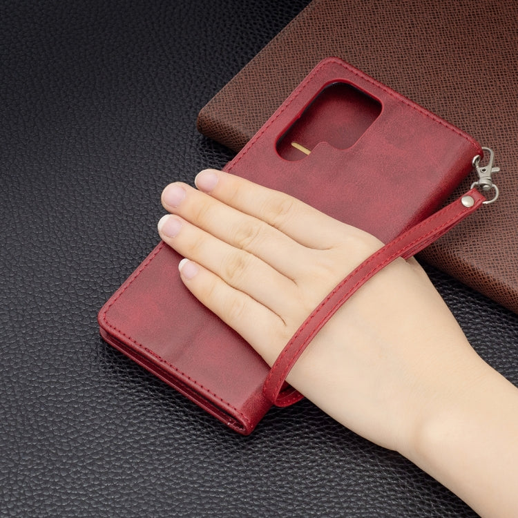 Retro Lambskin Texture Pure Color Horizontal Flip Leather Phone Case with Holder & Card Slots & Wallet & Lanyard, For Samsung Galaxy S22 Ultra 5G, For Samsung Galaxy S22 5G