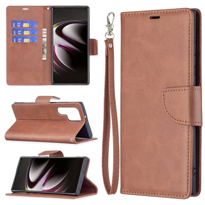 Retro Lambskin Texture Pure Color Horizontal Flip Leather Phone Case with Holder & Card Slots & Wallet & Lanyard, For Samsung Galaxy S22 Ultra 5G, For Samsung Galaxy S22 5G