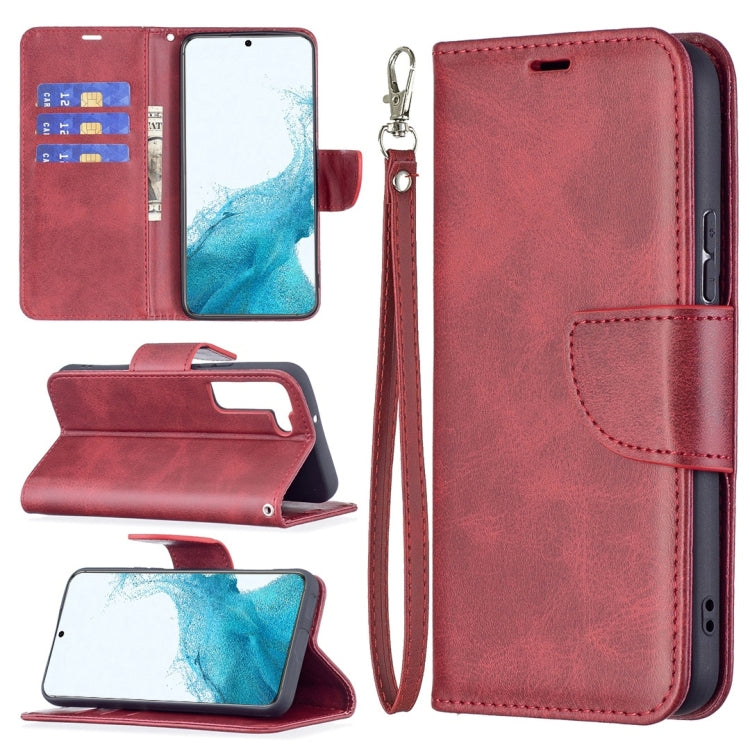 Retro Lambskin Texture Pure Color Horizontal Flip Leather Phone Case with Holder & Card Slots & Wallet & Lanyard, For Samsung Galaxy S22 Ultra 5G, For Samsung Galaxy S22 5G