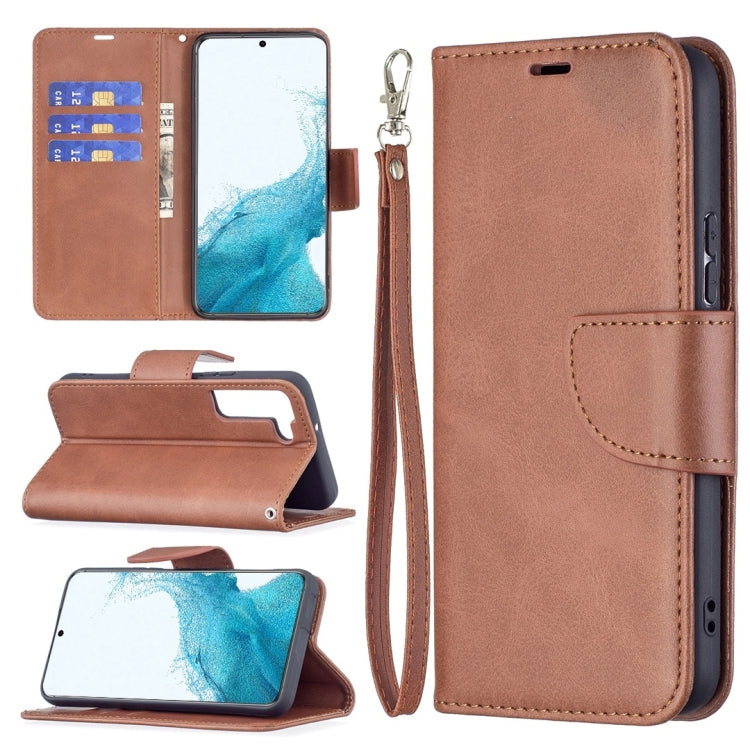 Retro Lambskin Texture Pure Color Horizontal Flip Leather Phone Case with Holder & Card Slots & Wallet & Lanyard, For Samsung Galaxy S22 Ultra 5G, For Samsung Galaxy S22 5G