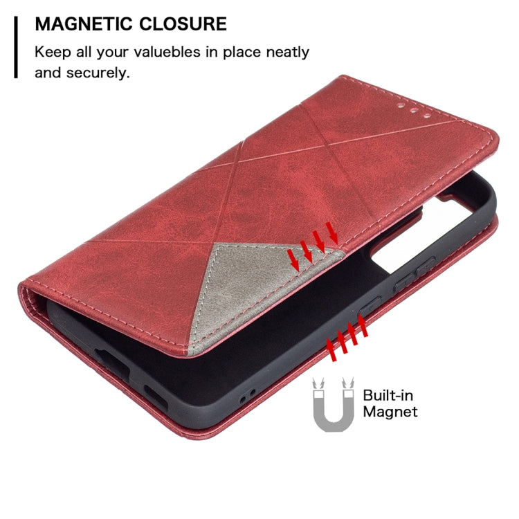 Prismatic Invisible Magnetic Horizontal Flip Phone Leather Case with Holder & Card Slots & Photo Frame, For Samsung Galaxy S22 5G, For Samsung Galaxy S22+ 5G, For Samsung Galaxy S22 Ultra 5G, For Xiaomi Redmi Note 11