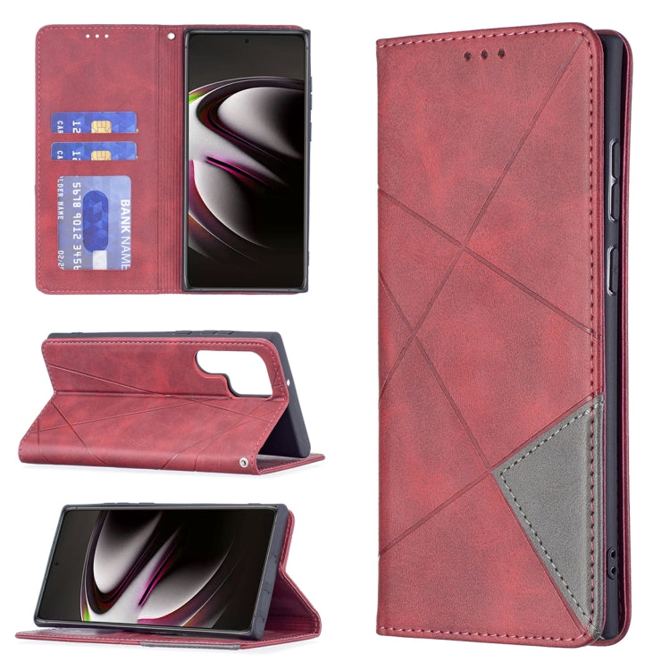 Prismatic Invisible Magnetic Horizontal Flip Phone Leather Case with Holder & Card Slots & Photo Frame, For Samsung Galaxy S22 5G, For Samsung Galaxy S22+ 5G, For Samsung Galaxy S22 Ultra 5G, For Xiaomi Redmi Note 11