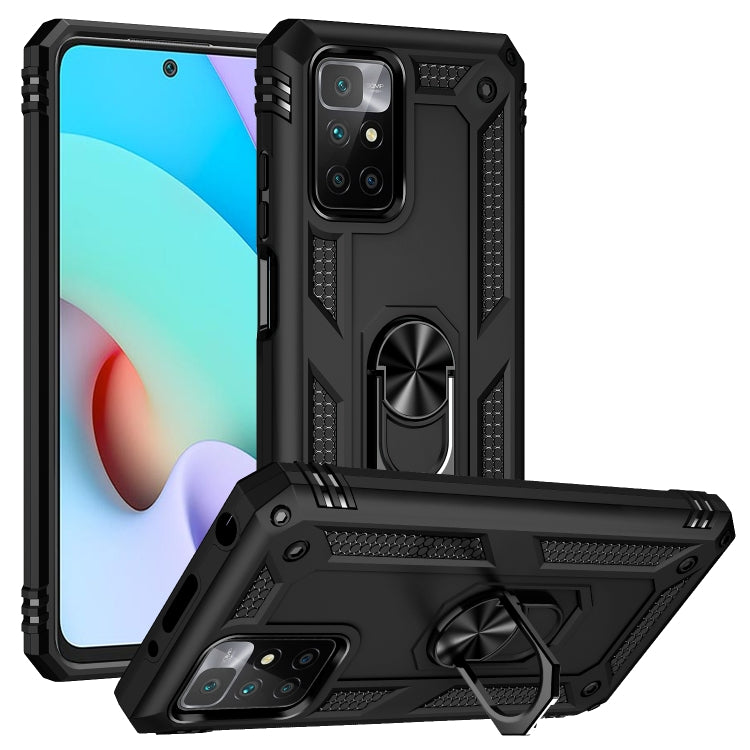 Shockproof TPU + PC Phone Case with 360 Degree Rotating Holder, For Motorola Moto G60s, For Xiaomi Redmi 10