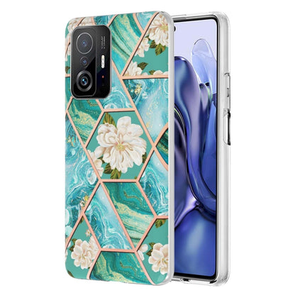 Electroplating Splicing Marble Flower TPU Phone Case, For Xiaomi Mi 11T / Mi 11T Pro, For Xiaomi Redmi 10, For Xiaomi Redmi Note 9 / 10X 4G, For Samsung Galaxy Note20, For Samsung Galaxy Note20 Ultra, For Samsung Galaxy A13 5G