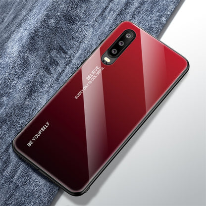 Gradient Color Glass Case, For Huawei Mate 20, For Huawei P30 Lite, For Huawei P30