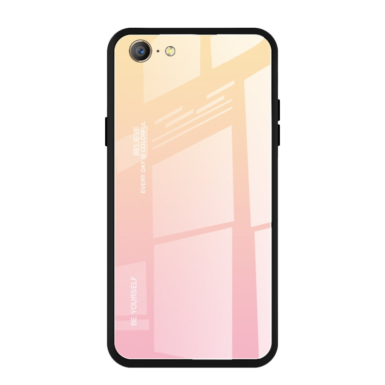 Gradient Color Glass Case, For OPPO A57 / A39, For OPPO Reno Z, For Galaxy A7 (2018)