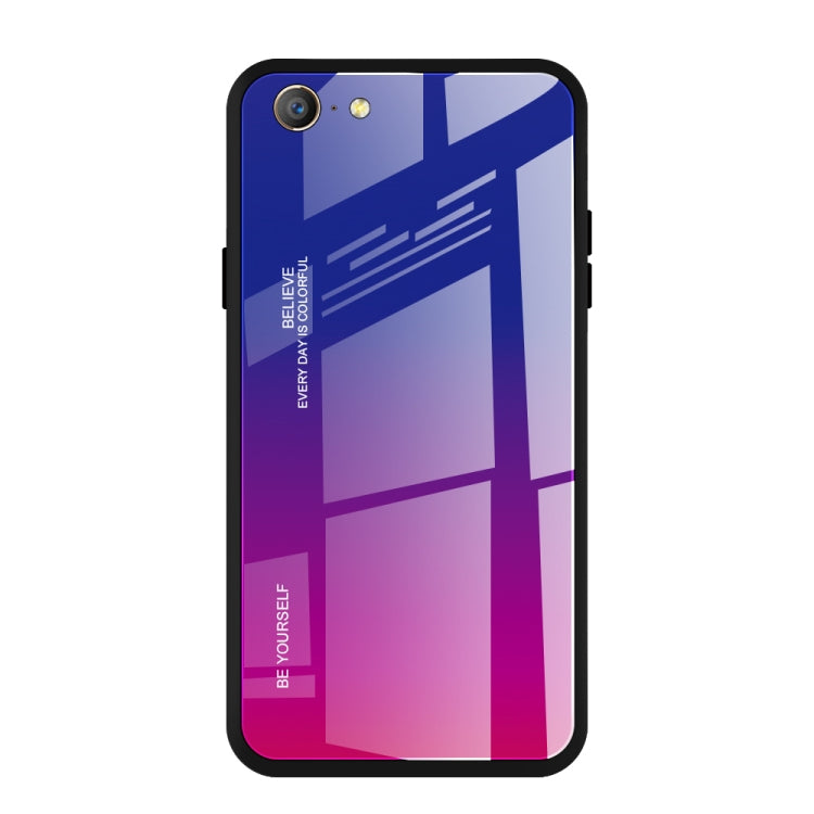 Gradient Color Glass Case, For OPPO A57 / A39, For OPPO Reno Z, For Galaxy A7 (2018)