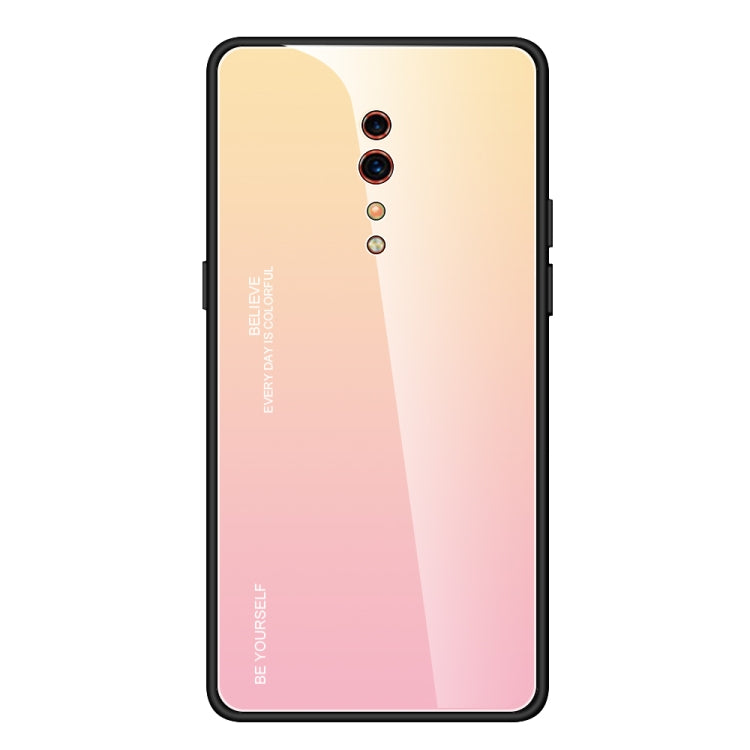 Gradient Color Glass Case, For OPPO A57 / A39, For OPPO Reno Z, For Galaxy A7 (2018)