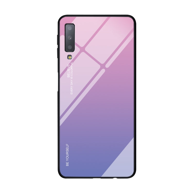 Gradient Color Glass Case, For OPPO A57 / A39, For OPPO Reno Z, For Galaxy A7 (2018)