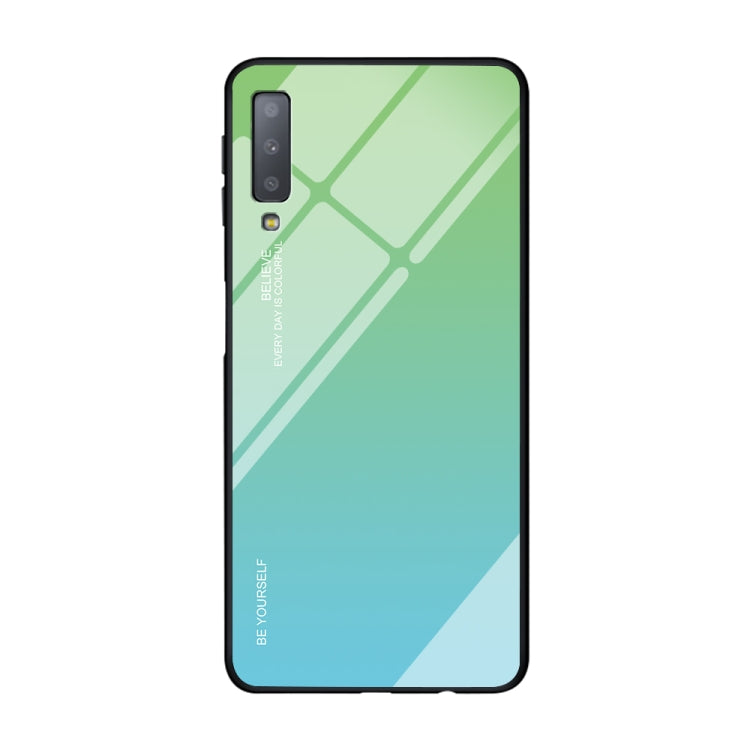 Gradient Color Glass Case, For OPPO A57 / A39, For OPPO Reno Z, For Galaxy A7 (2018)