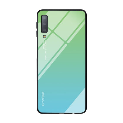 Gradient Color Glass Case, For OPPO A57 / A39, For OPPO Reno Z, For Galaxy A7 (2018)