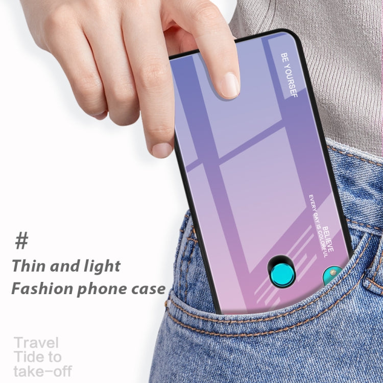 Gradient Color Glass Case, For Huawei P Smart Z, For Huawei Nova 5i, For Galaxy A10s