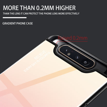 Gradient Color Glass Case, For Galaxy A80, For OPPO A9 (2020), For OPPO F3