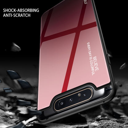 Gradient Color Glass Case, For Galaxy A80, For OPPO A9 (2020), For OPPO F3