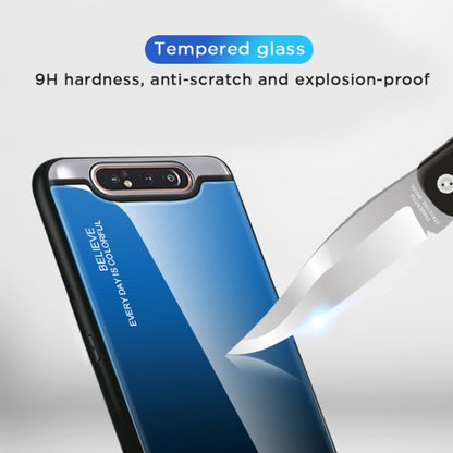 Gradient Color Glass Case, For Galaxy A80, For OPPO A9 (2020), For OPPO F3