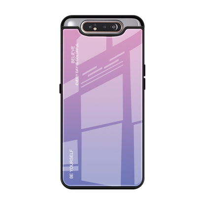 Gradient Color Glass Case, For Galaxy A80, For OPPO A9 (2020), For OPPO F3