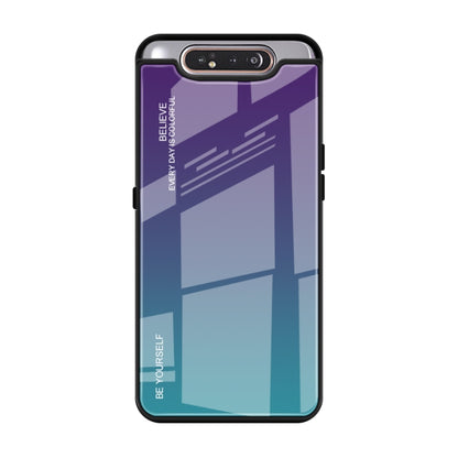 Gradient Color Glass Case, For Galaxy A80, For OPPO A9 (2020), For OPPO F3