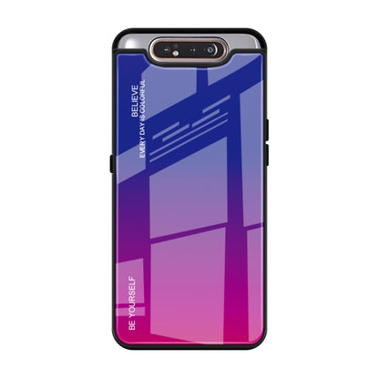 Gradient Color Glass Case, For Galaxy A80, For OPPO A9 (2020), For OPPO F3