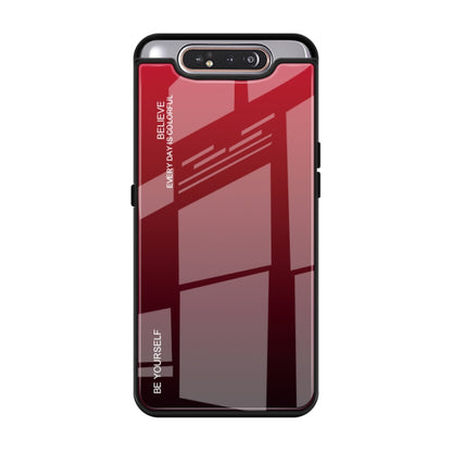 Gradient Color Glass Case, For Galaxy A80, For OPPO A9 (2020), For OPPO F3