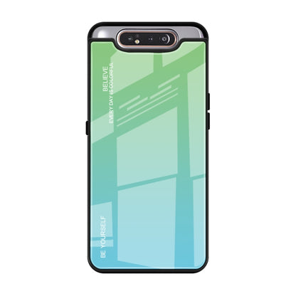 Gradient Color Glass Case, For Galaxy A80, For OPPO A9 (2020), For OPPO F3