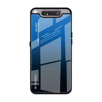 Gradient Color Glass Case, For Galaxy A80, For OPPO A9 (2020), For OPPO F3