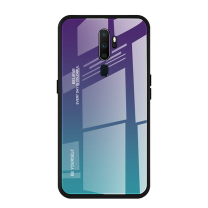 Gradient Color Glass Case, For Galaxy A80, For OPPO A9 (2020), For OPPO F3