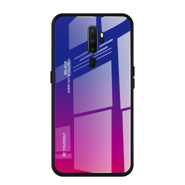 Gradient Color Glass Case, For Galaxy A80, For OPPO A9 (2020), For OPPO F3