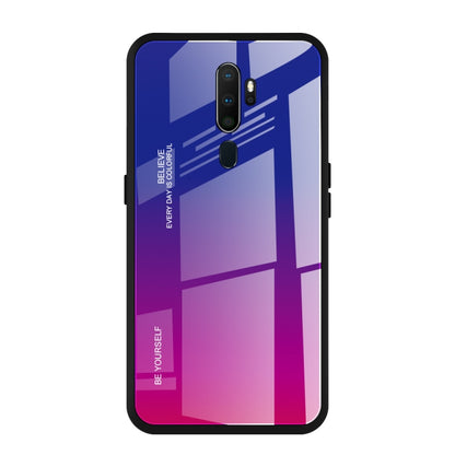 Gradient Color Glass Case, For Galaxy A80, For OPPO A9 (2020), For OPPO F3