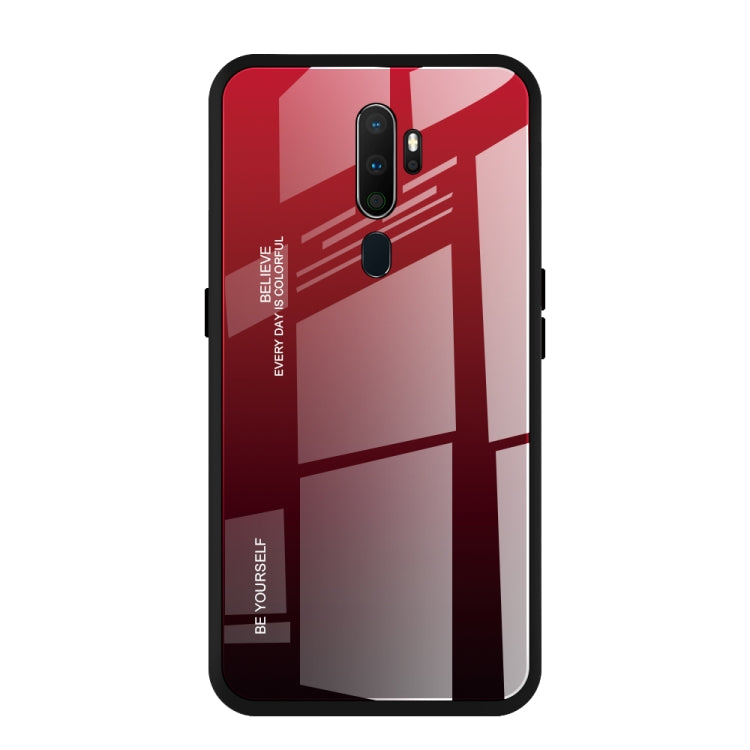 Gradient Color Glass Case, For Galaxy A80, For OPPO A9 (2020), For OPPO F3