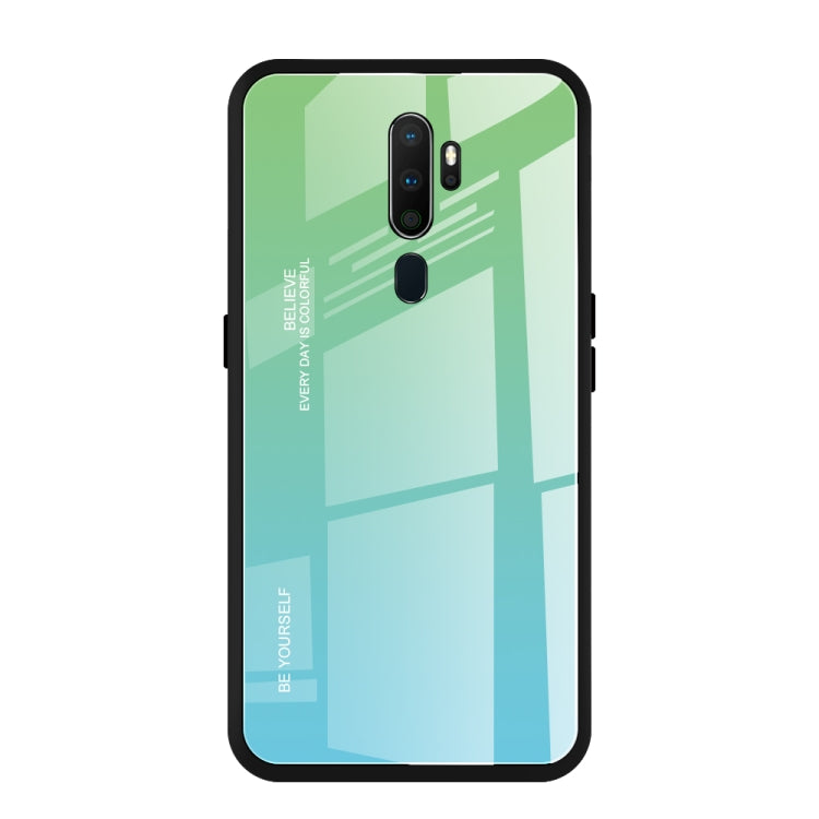Gradient Color Glass Case, For Galaxy A80, For OPPO A9 (2020), For OPPO F3