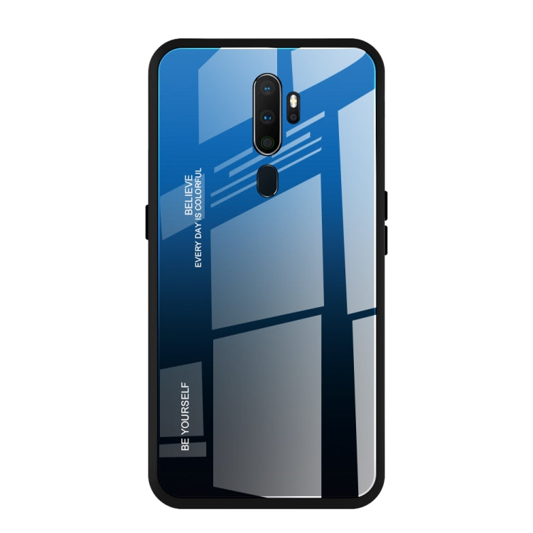 Gradient Color Glass Case, For Galaxy A80, For OPPO A9 (2020), For OPPO F3