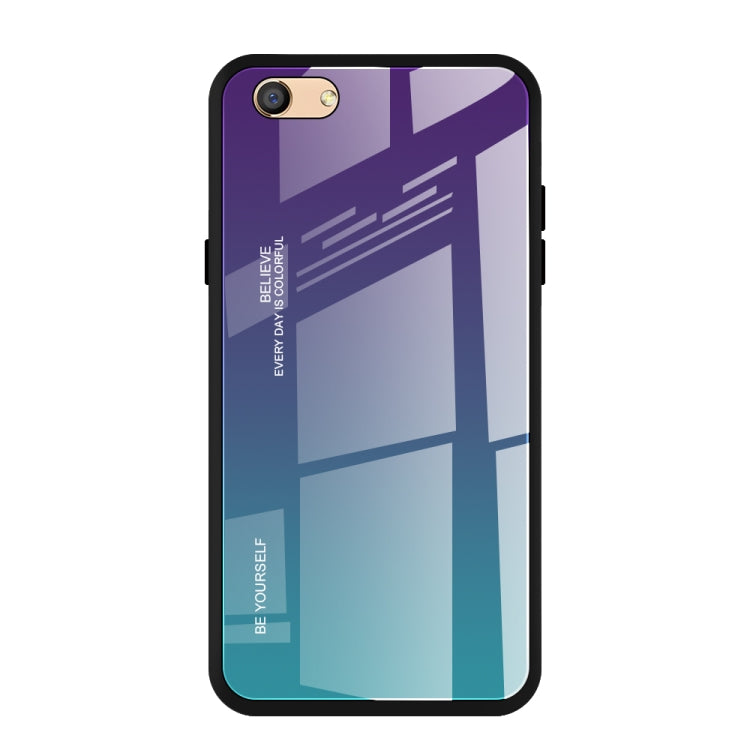 Gradient Color Glass Case, For Galaxy A80, For OPPO A9 (2020), For OPPO F3