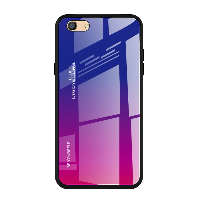 Gradient Color Glass Case, For Galaxy A80, For OPPO A9 (2020), For OPPO F3