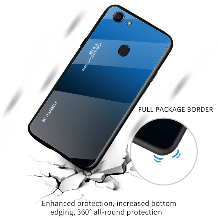 Gradient Color Glass Case, For OPPO F5, For Vivo V7, For Vivo V11