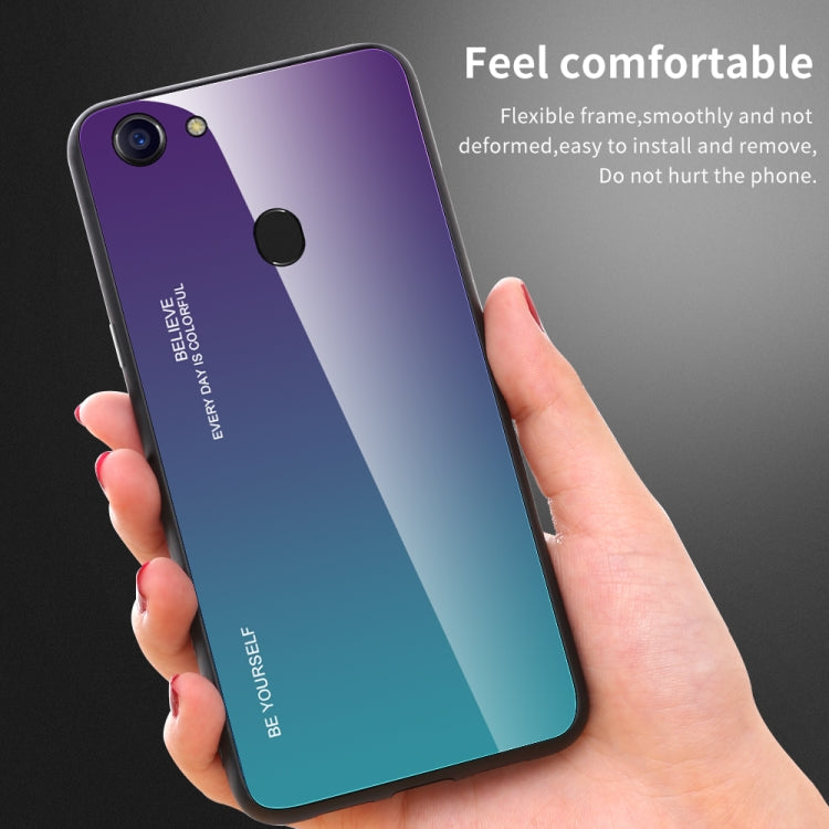 Gradient Color Glass Case, For OPPO F5, For Vivo V7, For Vivo V11