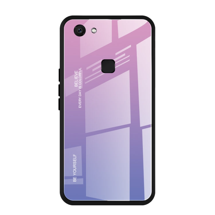 Gradient Color Glass Case, For OPPO F5, For Vivo V7, For Vivo V11