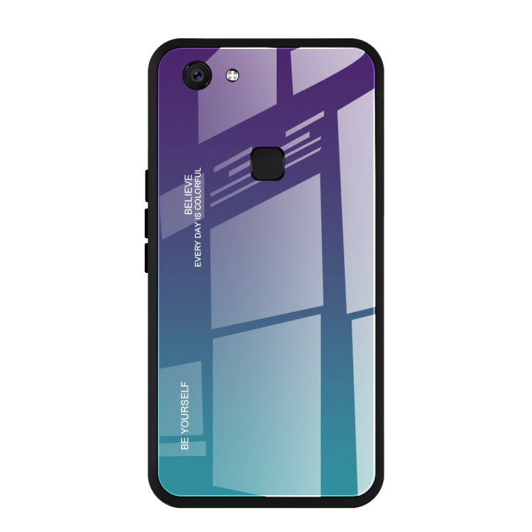 Gradient Color Glass Case, For OPPO F5, For Vivo V7, For Vivo V11