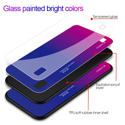 Gradient Color Glass Case, For Galaxy A10, For Galaxy A30, For Galaxy A50