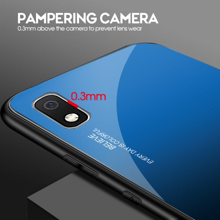 Gradient Color Glass Case, For Galaxy A10, For Galaxy A30, For Galaxy A50