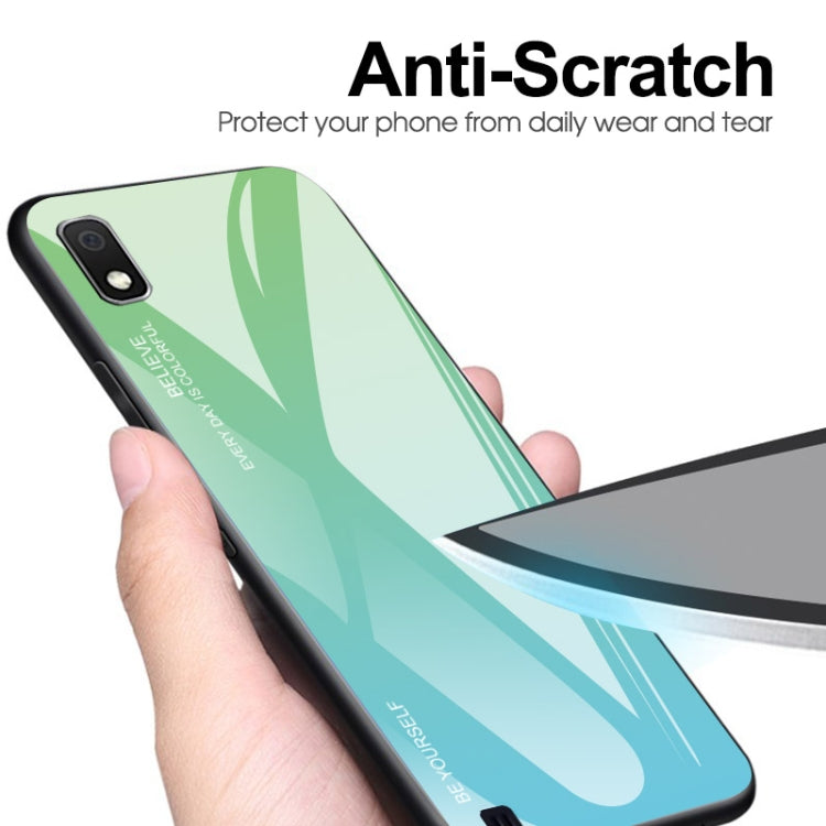 Gradient Color Glass Case, For Galaxy A10, For Galaxy A30, For Galaxy A50