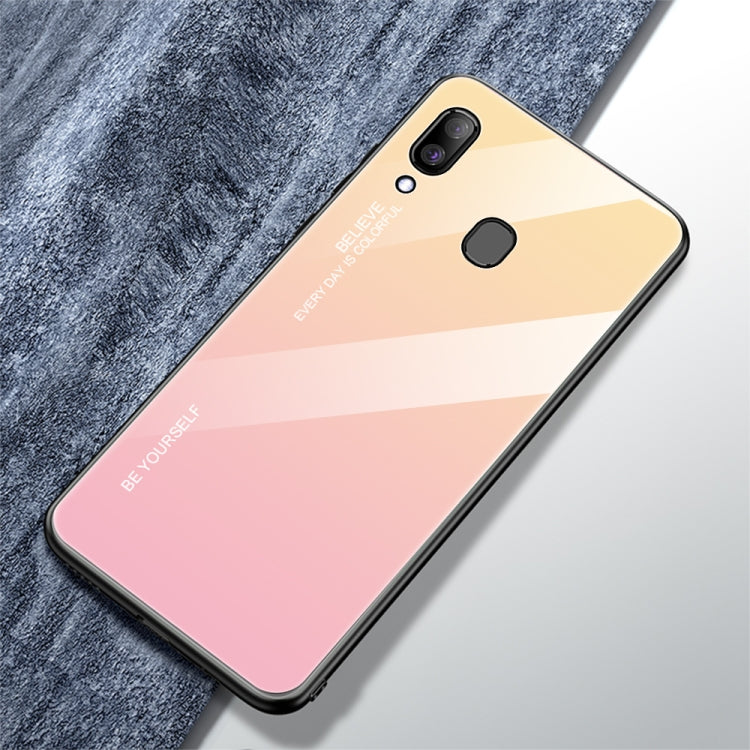 Gradient Color Glass Case, For Galaxy A10, For Galaxy A30, For Galaxy A50