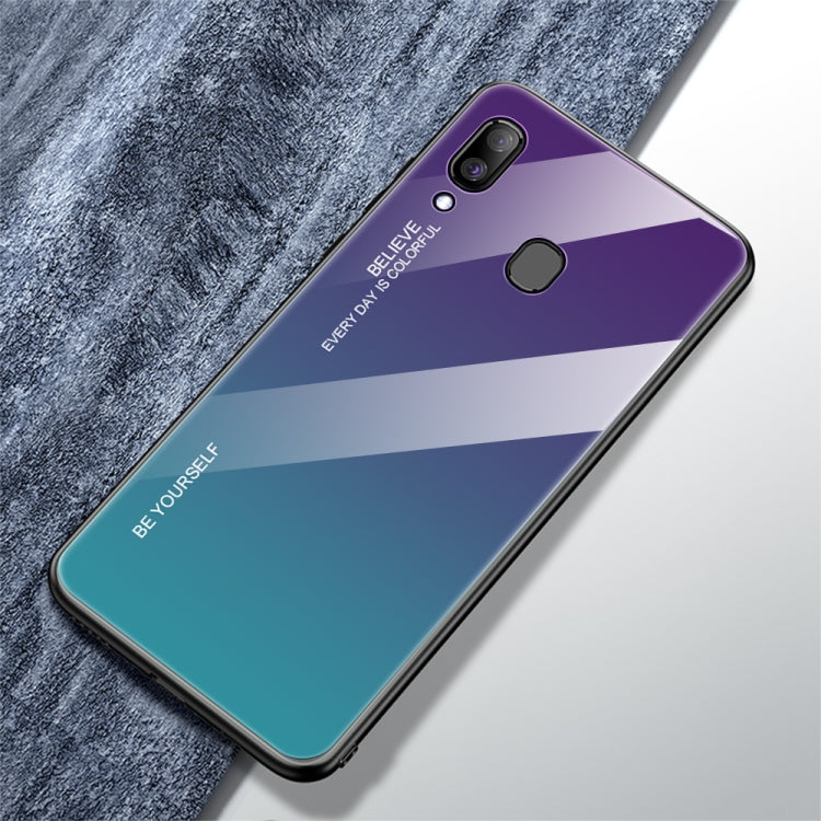 Gradient Color Glass Case, For Galaxy A10, For Galaxy A30, For Galaxy A50