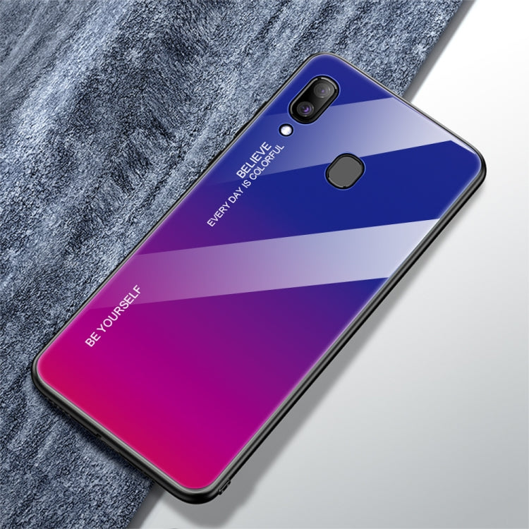 Gradient Color Glass Case, For Galaxy A10, For Galaxy A30, For Galaxy A50