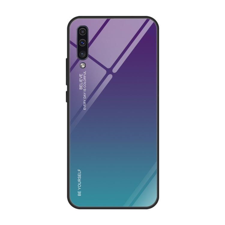 Gradient Color Glass Case, For Galaxy A10, For Galaxy A30, For Galaxy A50