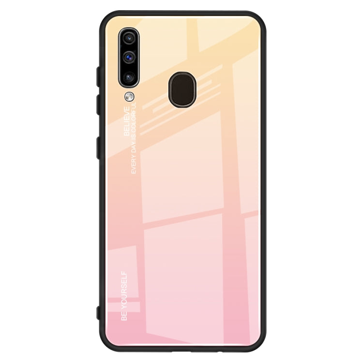Gradient Color Glass Case, For Galaxy A60, For Galaxy A70, For Galaxy M10