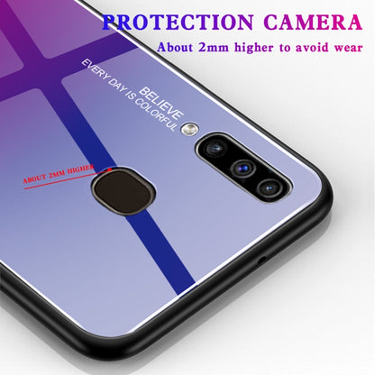 Gradient Color Glass Case, For Galaxy A60, For Galaxy A70, For Galaxy M10