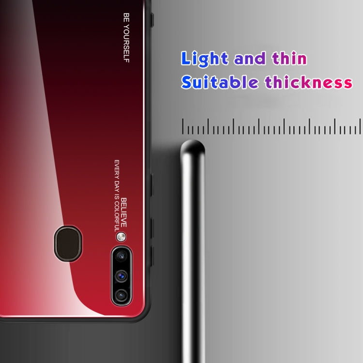 Gradient Color Glass Case, For Galaxy A60, For Galaxy A70, For Galaxy M10